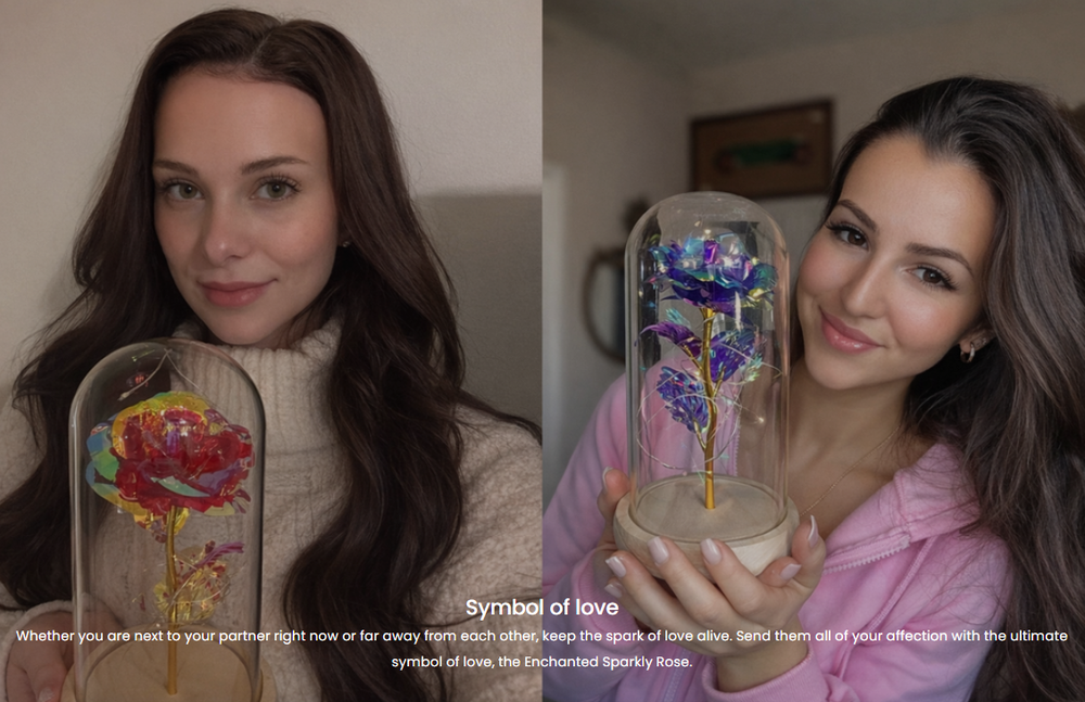 Enchanted Sparkly Rose